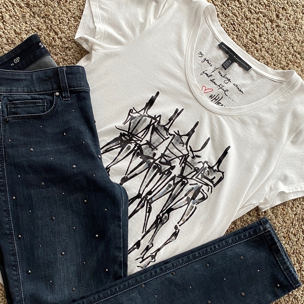 White House Black Market MR Studded Skinny Ankle